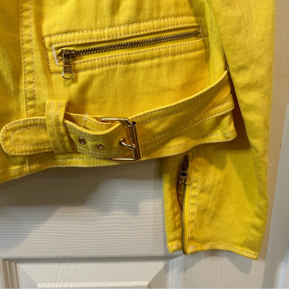 LAUREN JEANS COMPANY BRIGHT YELLOW JEAN JACKET - Picture 3 of 12